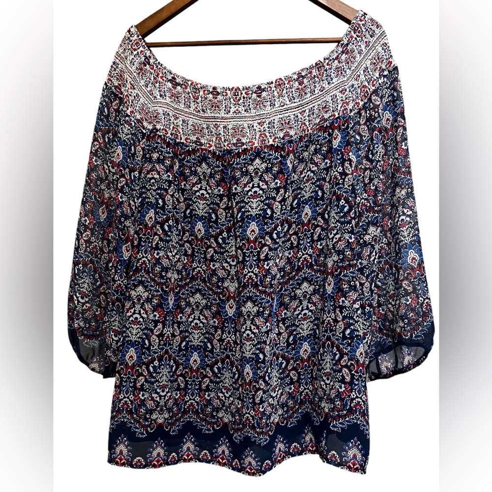 Alyx women’s red/white/blue blouse/ size 3X